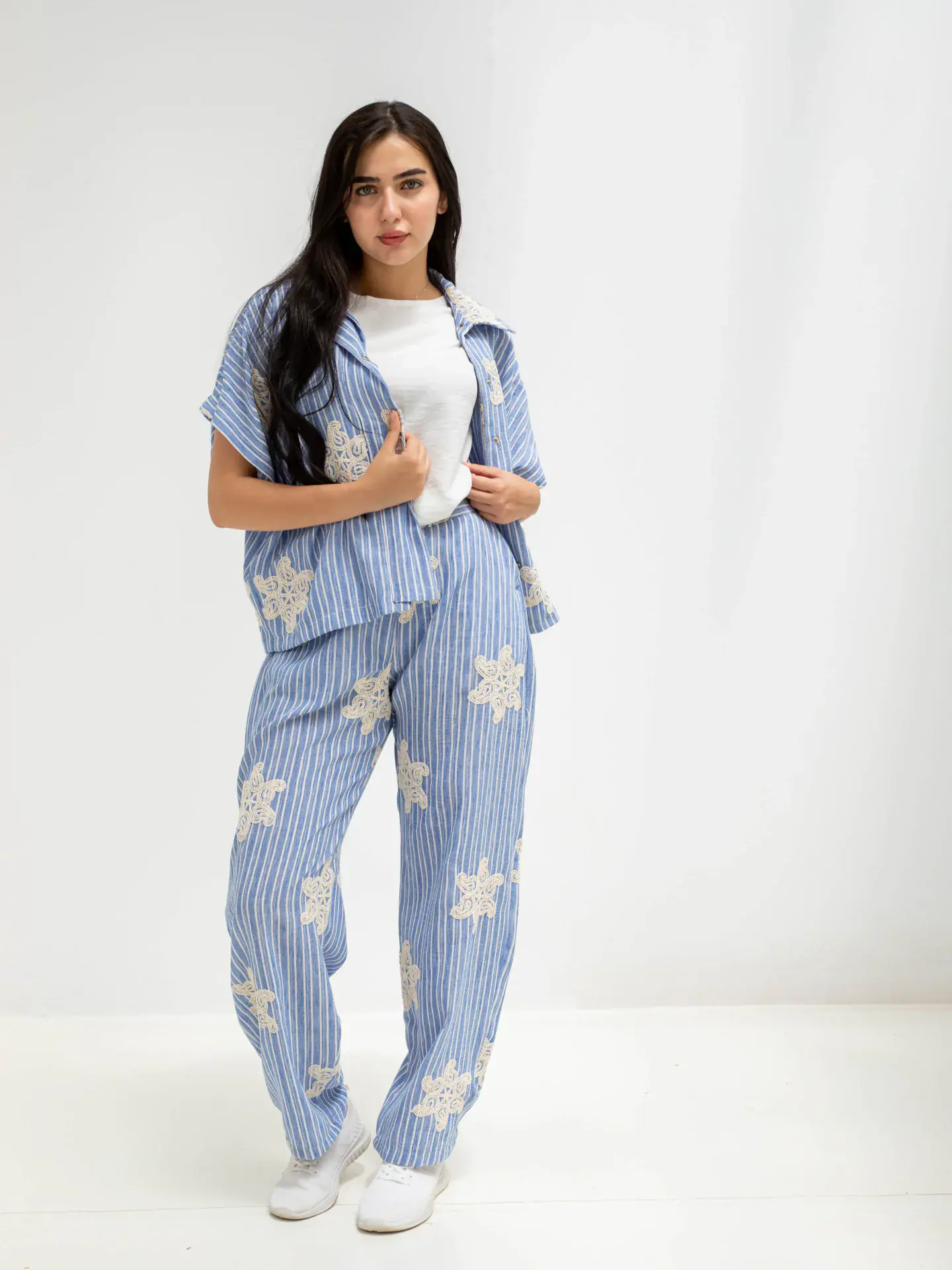 Linen Striped Set