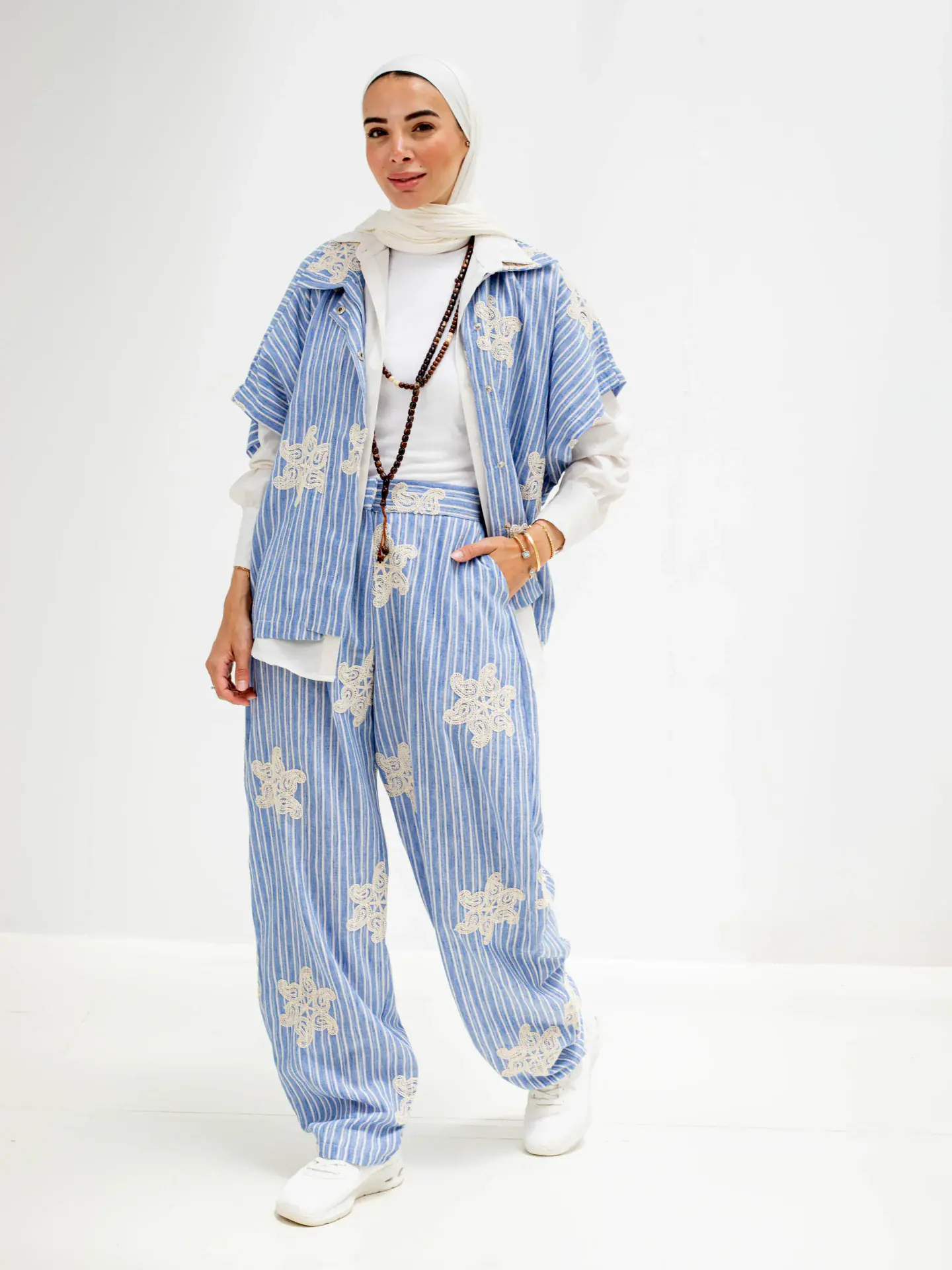 Linen Striped Set — View 1